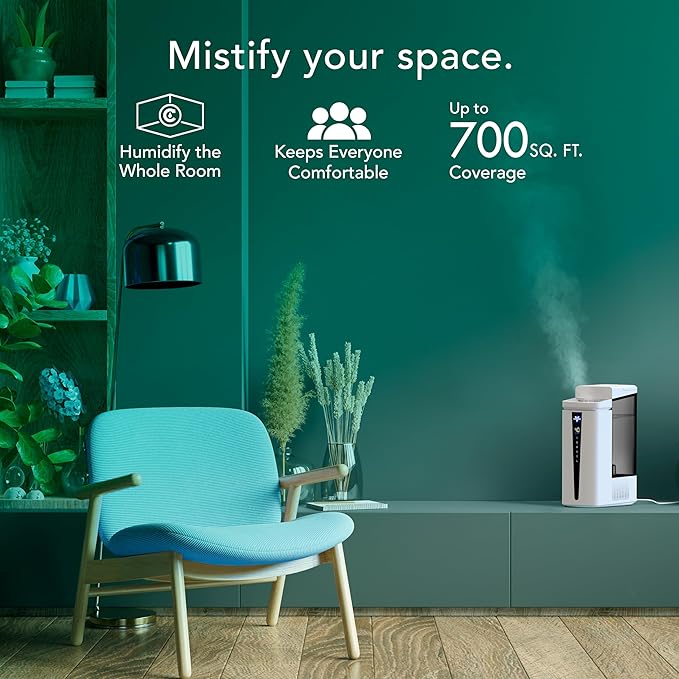 Vornado MISTIC 6 Whole Room Ultrasonic Humidifier, Aromatherapy, 1.5-Gallon Tank - Image 2