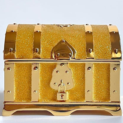 Retro Jewelry Box Arched Vintage Rectangular Metal Chest Necklace Ring Earrings - Image 4