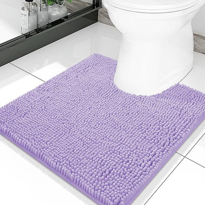 Smiry Luxury Chenille Toilet Rugs U-Shaped 20x20, Soft Absorbent Non-Slip by Smiry