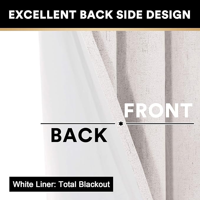 PrinceDeco 100% Blackout Curtains - Image 5