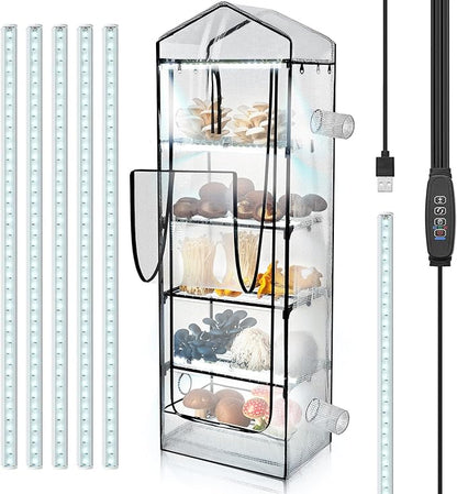 Windyun 5 Tier Extra Tall Mushroom Grow Tent Kit by Windyun
