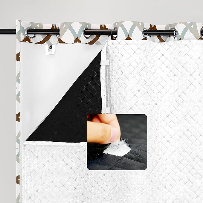 DriftAway Soundproof Thermal Insulated Quilted Curtain Liners by DriftAway