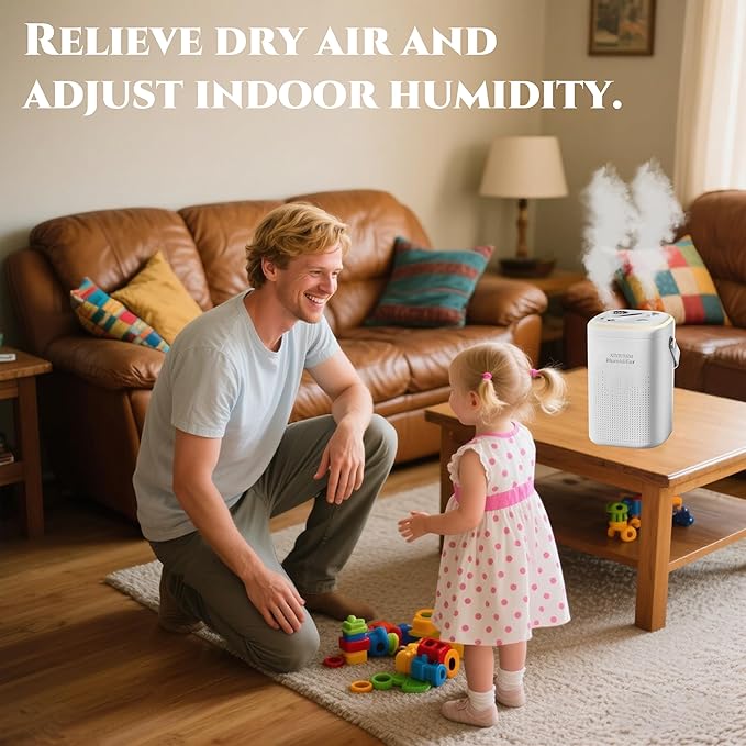Humidifier for Bedroom 1.3l Plug In Easy Clean Humificador Smart Portable Air - Image 4