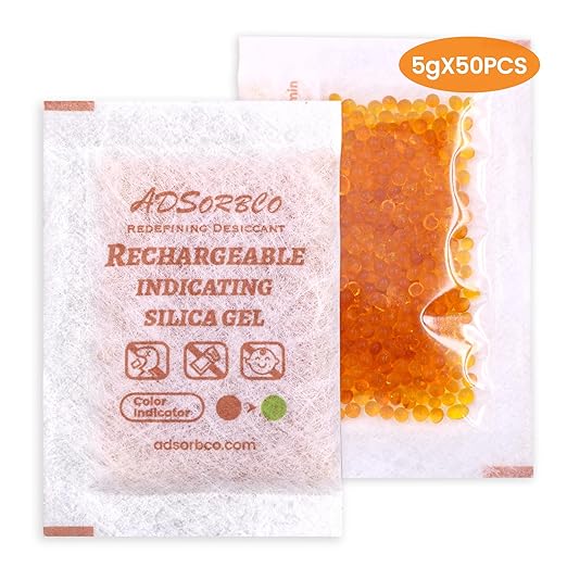 Adsorbco Rechargeable Desiccant, Indicating Silica Gel Packets, Moisture by Unknown