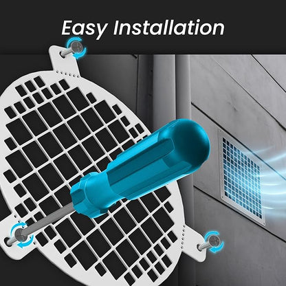 Repa Market 12" Inch Black Galvanized Steel Round Crawl Space Vent Grid - Image 3