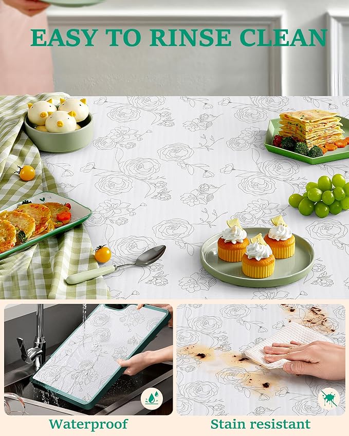 Floral Shelf Drawer Liner for Kitchen Cabinets Non-Adhesive Shelf Liner Paper - Image 6