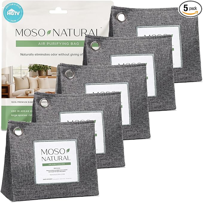 Moso Natural Air Purifying Bag 600g Premium Bamboo Charcoal Odor Absorber | by MosoNatural