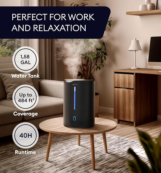 Top Fill Humidifier with Essential Oil Diffuser 6L - Image 2