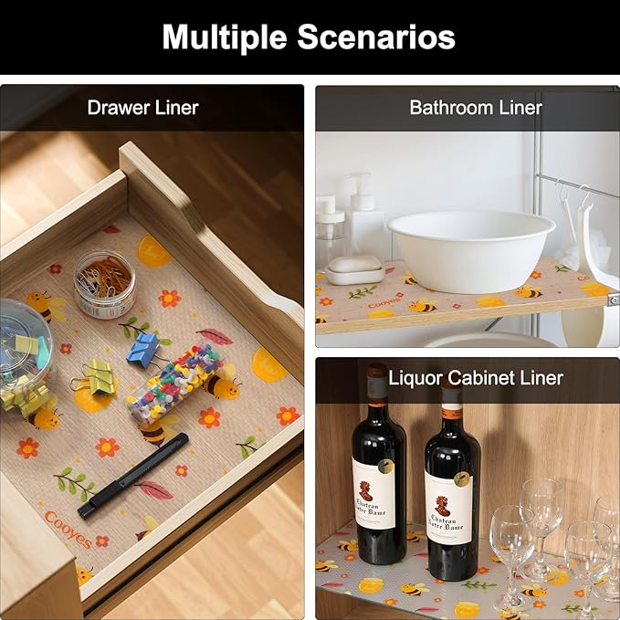 Cooyes Shelf Liner – Non-Slip Cabinet & Drawer Liner - Image 7
