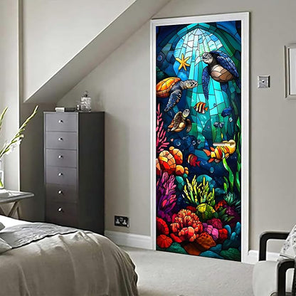 3D Door Stickers, Peel and Stick Vinyl Wallpaper, Self-Adhesive Mural Door Cover - Image 6