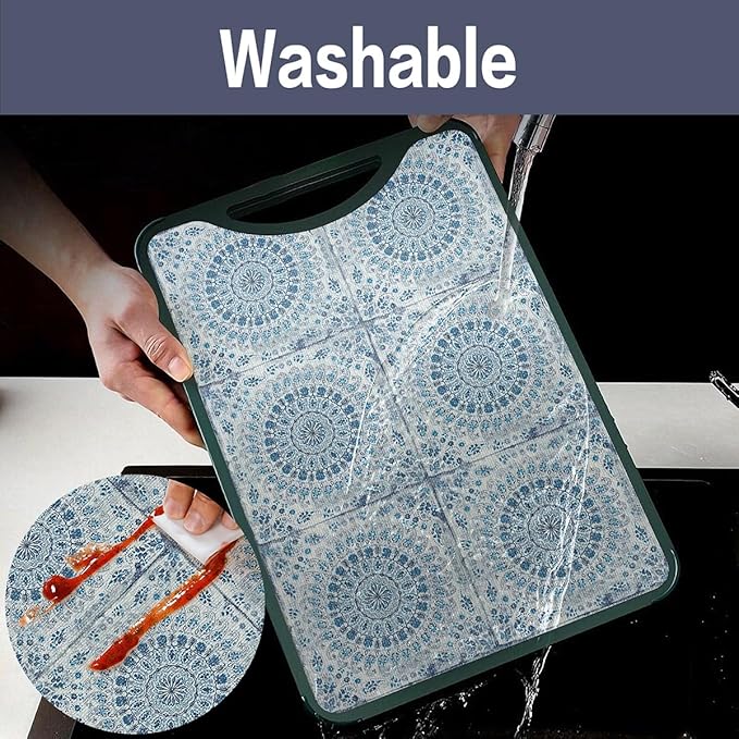 Drawer and Shelf Liner for Kitchen Cabinets Non-Adhesive Waterproof Boho Shelf - Image 6