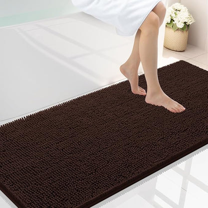 Smiry Luxury Chenille Bathroom Rugs 59x24, Extra Soft and Absorbent Shaggy Bath by Smiry