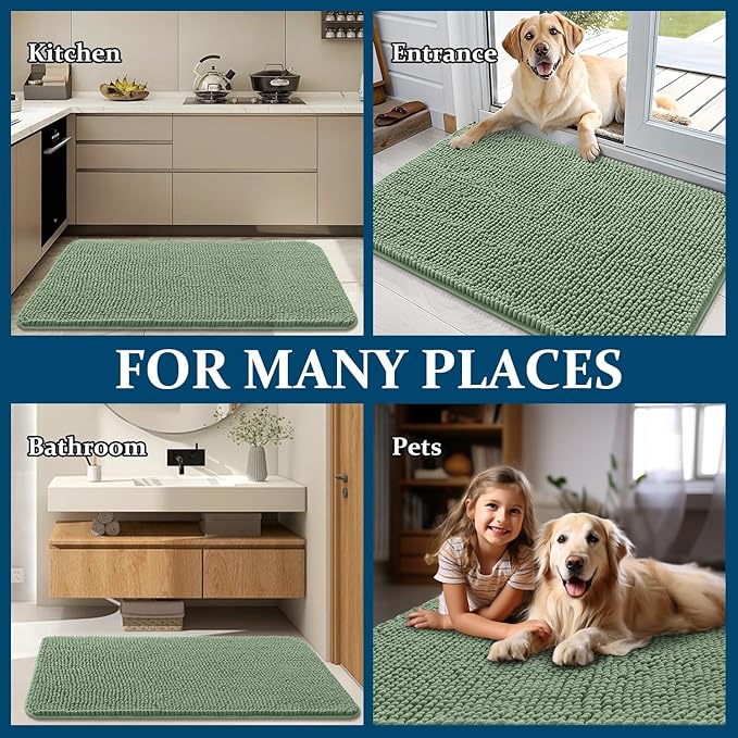 OLANLY Dog Door Mat for Muddy Paws 44x32, Absorbs Moisture and Dirt, Absorbent - Image 8