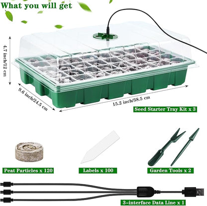 3 Pack Seed Starter Tray Kit - Image 2
