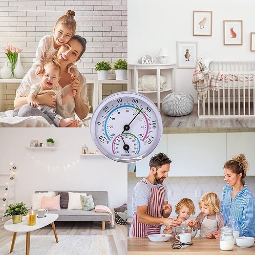 Mini Indoor Thermometer Hygrometer Analog 2 in 1 Temperature Humidity Monitor - Image 7