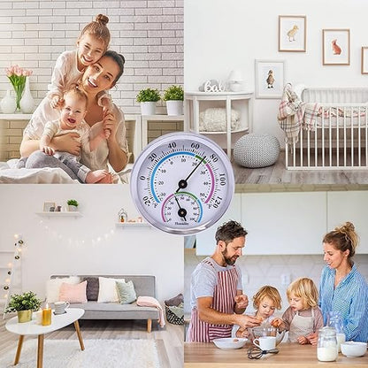 Mini Indoor Thermometer Hygrometer Analog 2 in 1 Temperature Humidity Monitor - Image 7