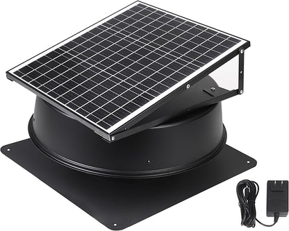 Solar Attic Fan, 40 W, 1600 CFM Large Air Flow Solar Roof Vent Fan, Low Noise by OMNIPV