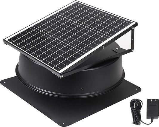 Solar Attic Fan, 40 W, 1600 CFM Large Air Flow Solar Roof Vent Fan, Low Noise by OMNIPV