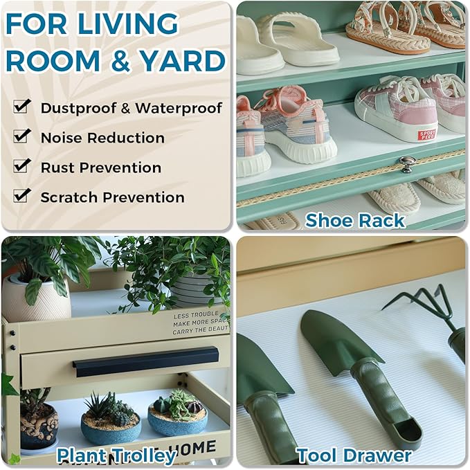 Hersvin Shelf Liners 20 in x 20 ft EVA Drawer Mats, Non-Adhesive Cupboard - Image 9
