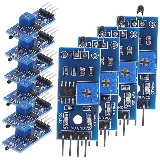 DOITOOL 20pcs Pin Thermosensitive Relay Modules Photoresistor Module Detection - Image 9