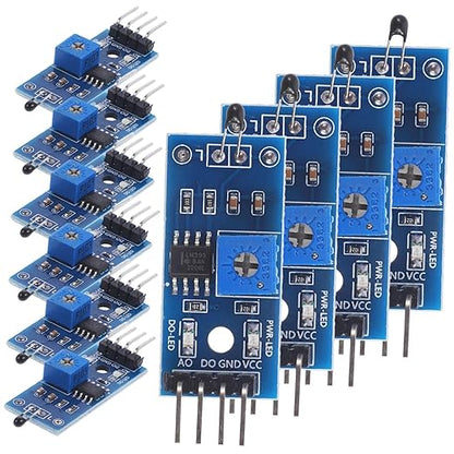 DOITOOL 20pcs Pin Thermosensitive Relay Modules Photoresistor Module Detection - Image 9