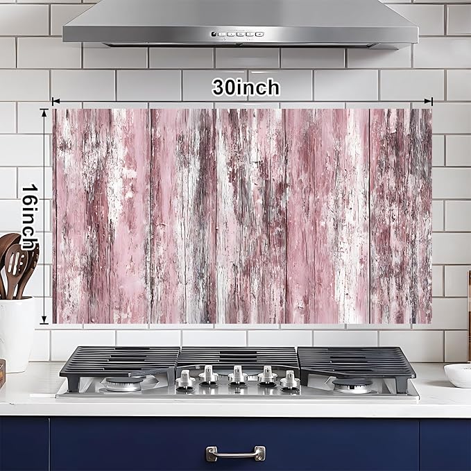NYZE Kitchen Backsplash Stickers Waterproof Stove Backsplash Protector - Image 2