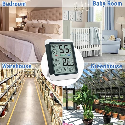 ThermoPro TP55 Digital Indoor Hygrometer Thermometer, 4-Inch Temperature / - Image 8