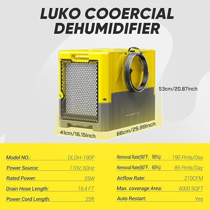 190Pints Commercial Dehumidifier - Image 3