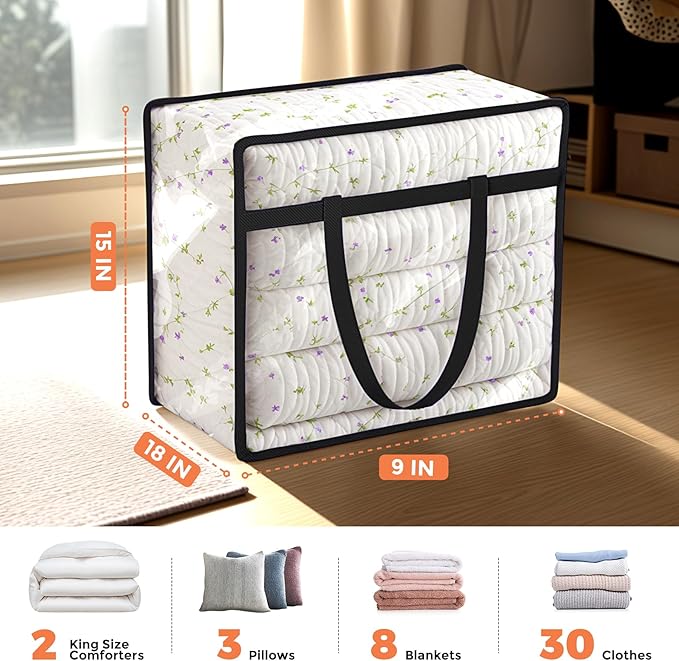 Budding Joy Clear Zippered Storage Bags - Image 2
