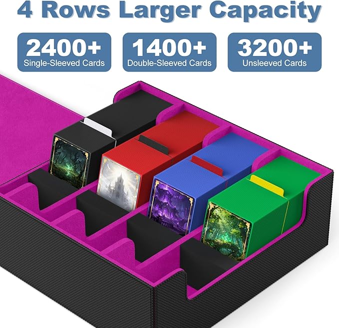 Mlikero Card Deck Case, 2400+ Trading Card Storage Box - Image 2