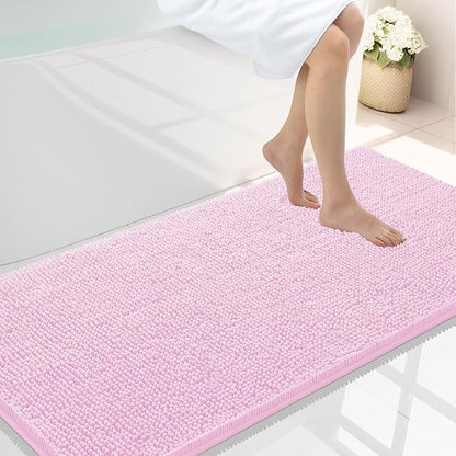Smiry Luxury Chenille Bathroom Rugs 44x24, Extra Soft and Absorbent Shaggy Bath by Smiry