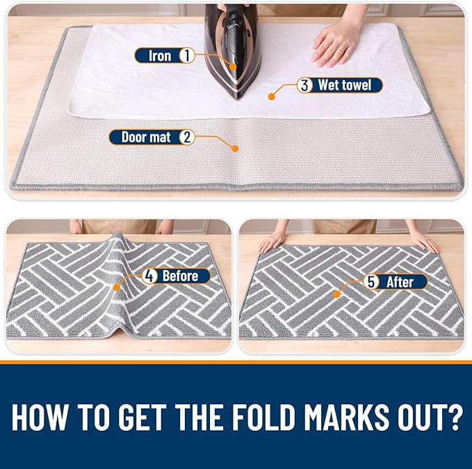 OLANLY Indoor Door Mat, 36x24 Inch, Dirt Resistant and Absorbent, Non-Slip - Image 8