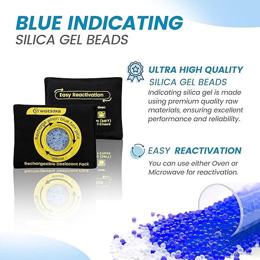 200g Reusable Silica Gel Desiccant, Color Indicating Rechargeable Desiccant - Image 3