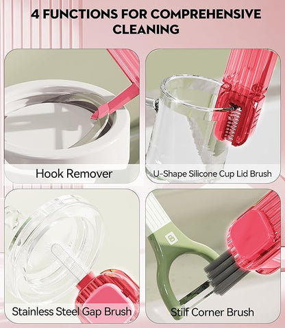 4 in 1 Cup Lid Gap Cleaning Brush, Mutipurpose Tiny Silicone Cup Holder Cleaner - Image 5