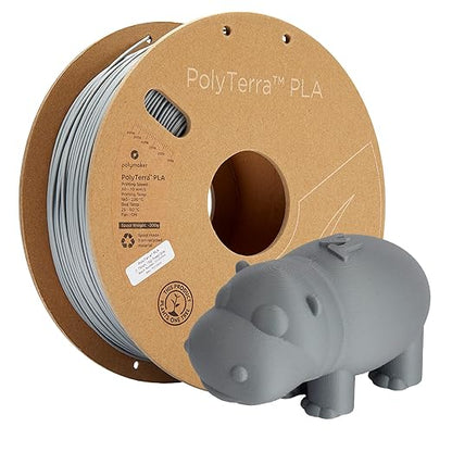 Polymaker Matte PLA Filament Fossil Grey 1.75mm 1kg 3D Printing Filament by Polymaker