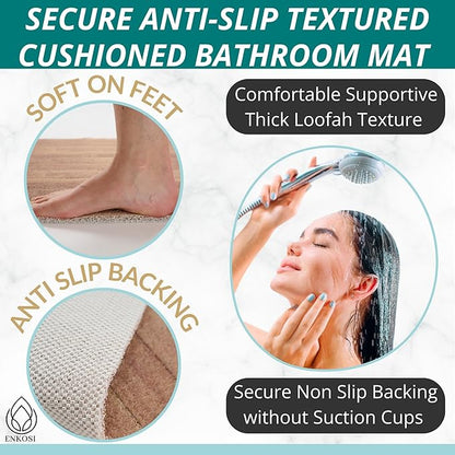 Enkosi Loofah Non-Slip Shower Mat - Image 2
