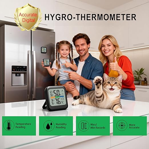 G.CATACC Digital Hygrometer Indoor Thermometer Humidity Meter Gauge, Room - Image 2