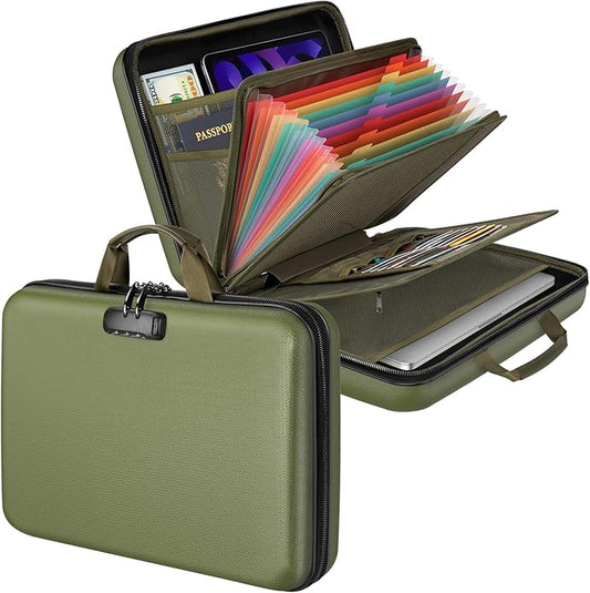 Fireproof Document Organizer Bag, 5200℉ File Organizer Safe Box, Hard Shell by Aobteeny