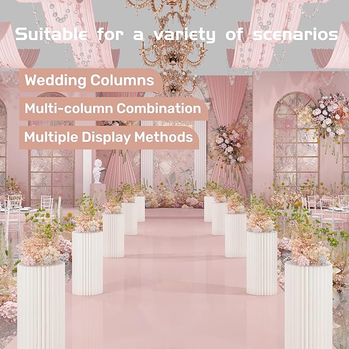 Cylinder Stands for Party Roman Pillar Stand Flower Cake Pedestal Stands for - Image 6