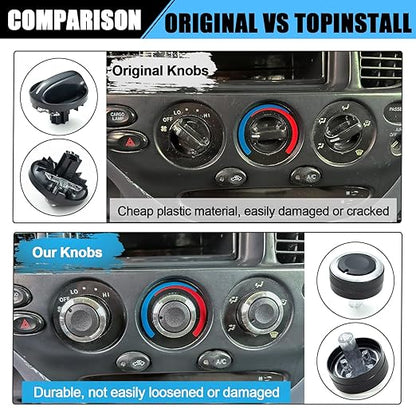 TOPINSTALL Custom 3PCS AC Climate Control Switch Knobs Compatible - Image 5