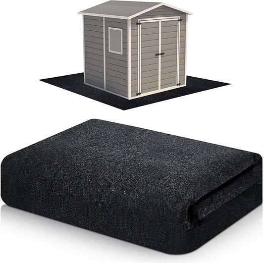 Haull Waterproof Outdoor Storage Shed Mat, 10x10 ft, Felt Surface, Non Slip by Kedauud