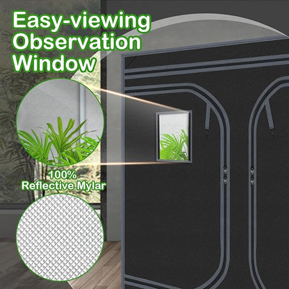 Grow Tent 120"x120"x78" Grow Tents Plant Tent 600D Mylar Reflective Grow Tent - Image 4