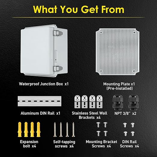 Waterproof Electrical Junction Box, IP67 Plastic Weatherproof Electrical - Image 4