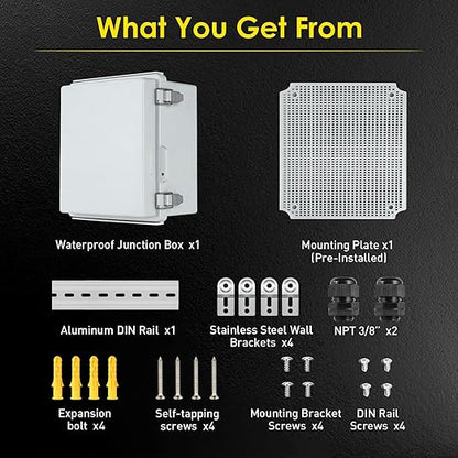 Waterproof Electrical Junction Box, IP67 Plastic Weatherproof Electrical - Image 4
