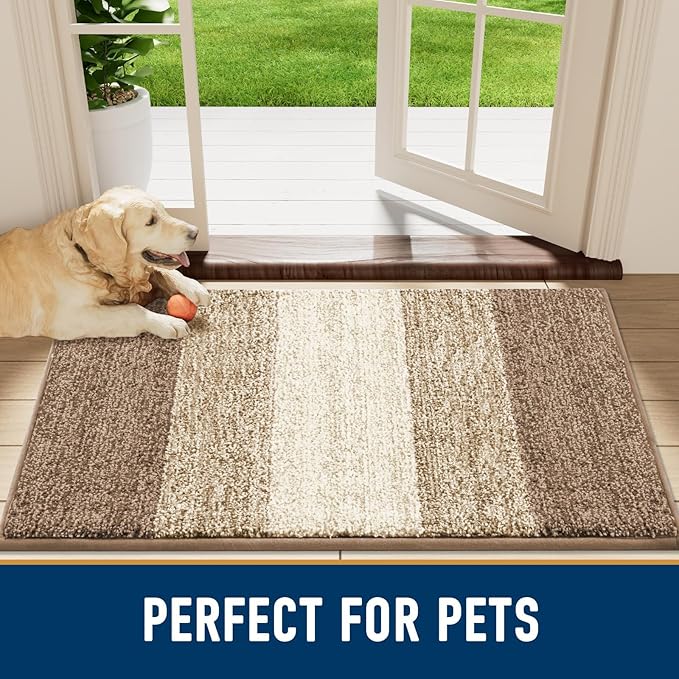 Smiry Dog Door Mat for Muddy Paws, Absorbs Moisture and Dirt, Low-Profile - Image 7