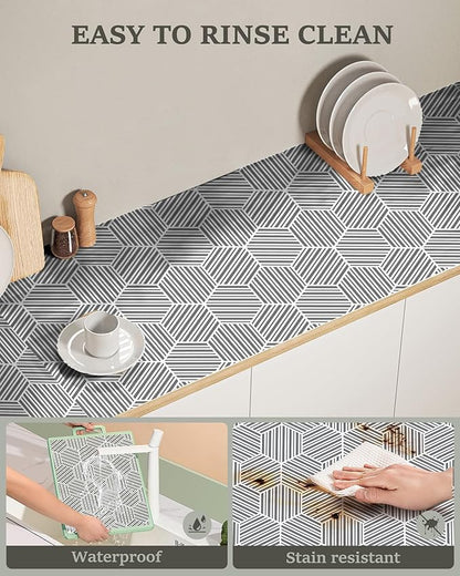 Shelf Liner Drawer Liner for Kitchen Cabinet, 17.5In x 20FT Non-Adhesive Slip - Image 5