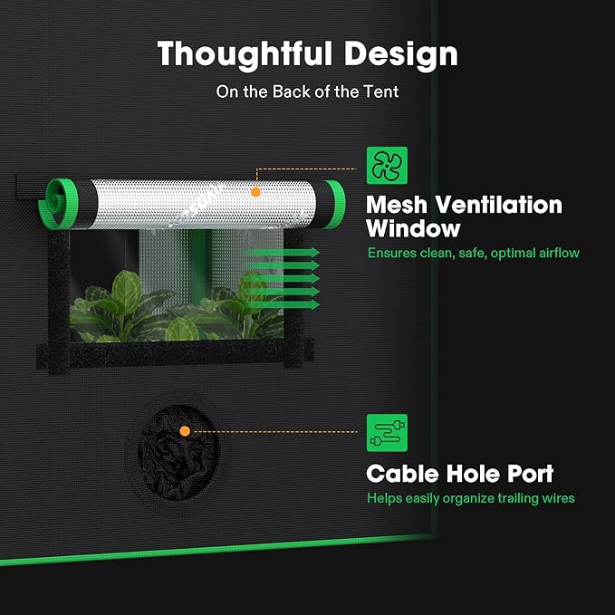 VIVOSUN Small Grow Tent for Aerogarden, Hydroponics Growing System, 20”x14”x21” - Image 3