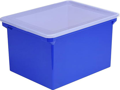 Storex Plastic File Tote, Letter/Legal Files, 18.5" X 14.25" X 10.88" - Image 3