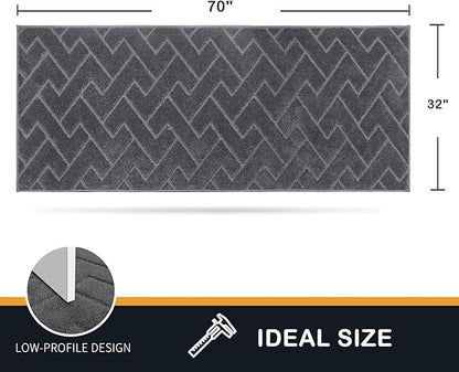 PURRUGS Dirt Trapping Door Mat 32" x 70", Non-Slip Machine Washable Entry Rug - Image 2