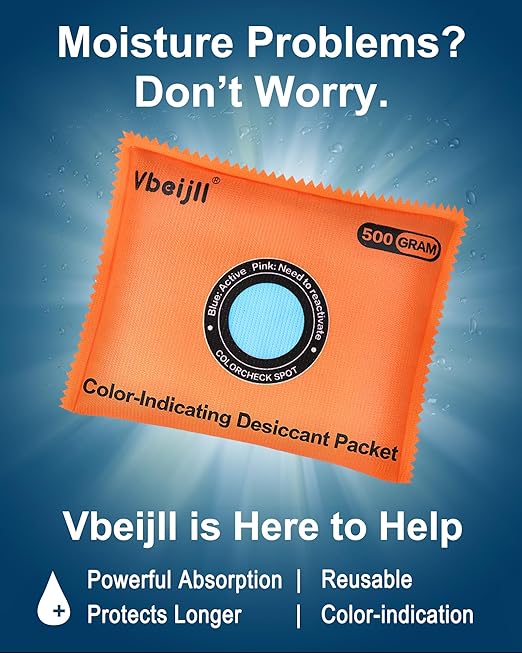 500 Gram Color-Indicating Desiccant Packs - Image 2